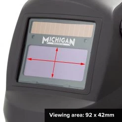 MICHIGAN True View Variable Shade Auto Darkening Black Welding Helmet - Black MICADH380 -UNIMIG Shop unnamed file 512