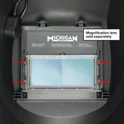 MICHIGAN True View Variable Shade Auto Darkening Black Welding Helmet - Black MICADH380 -UNIMIG Shop unnamed file 514