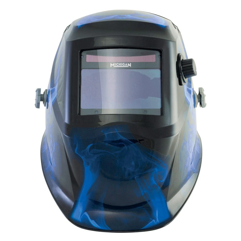 MICHIGAN Pro True View Variable Shade Auto Darkening Blue Skull Welding Helmet - Blue MICADH850 2 MICHIGAN Pro True View Variable Shade Auto Darkening Blue Skull Welding Helmet - Blue MICADH850 - Image 2