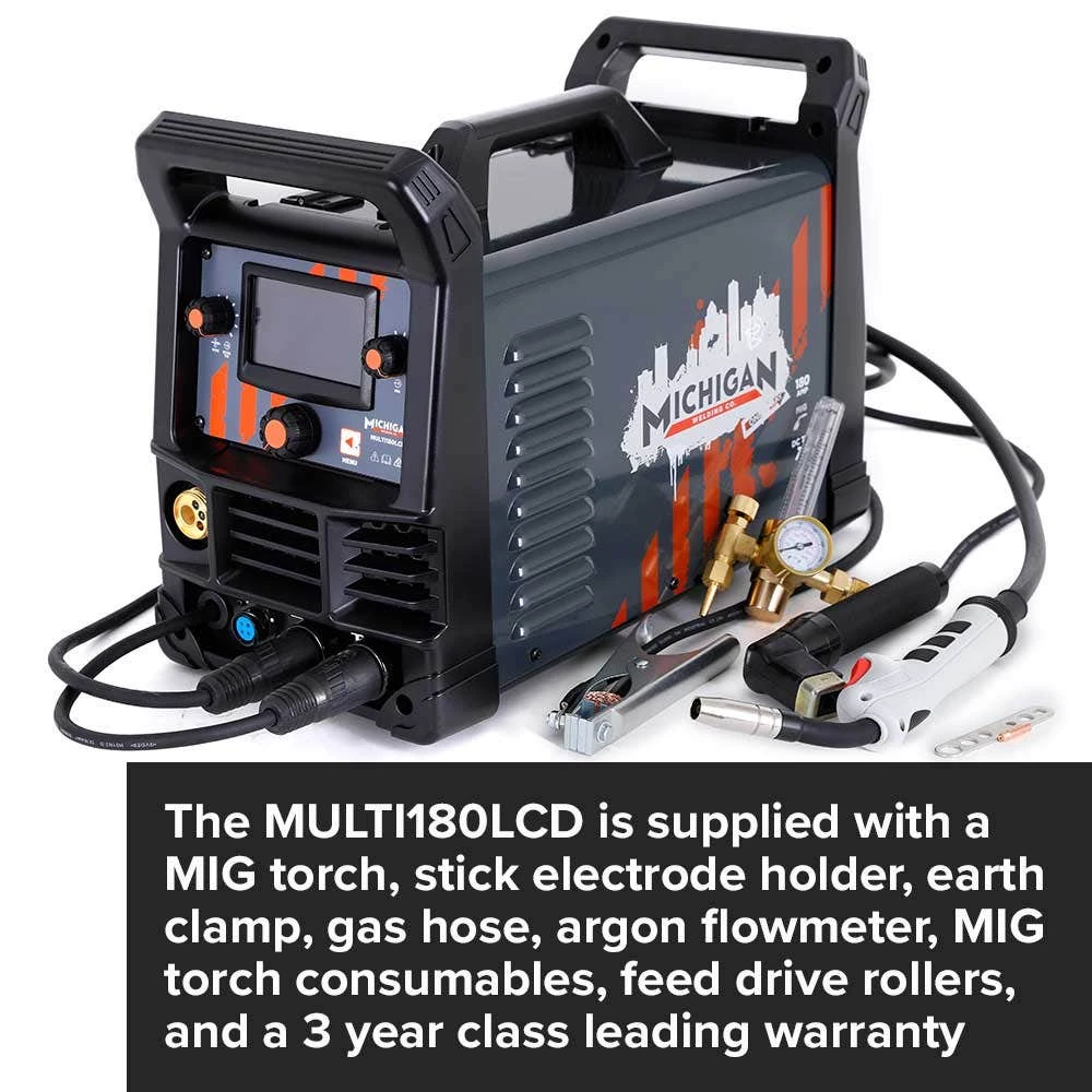 MICHIGAN 180A Multi Process Welder MULTI180LCD 2 MICHIGAN 180A Multi Process Welder MULTI180LCD - Image 2